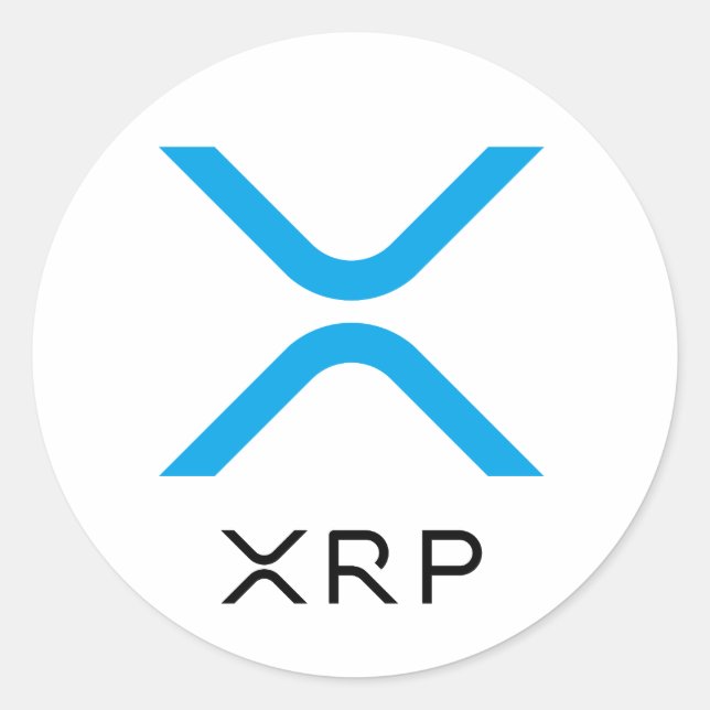 Logotipo Azul e Preto da Régua XRP | Autocolantes (Frente)