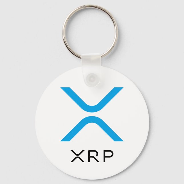 Logotipo Azul e Preto da Régua XRP | Chaveiro bási (Frente)