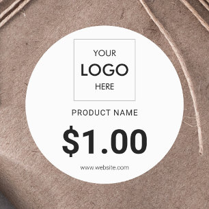Logotipo branco da etiqueta de preço comercial