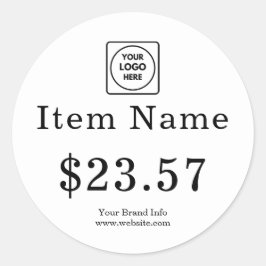 Logotipo Branco | Etiqueta de Preço Personalizada 