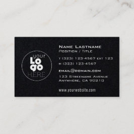 Logotipo branco moderno + Cartões de visitas preto