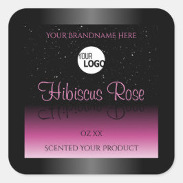 Logotipo brilhante da etiqueta de produto preto pr