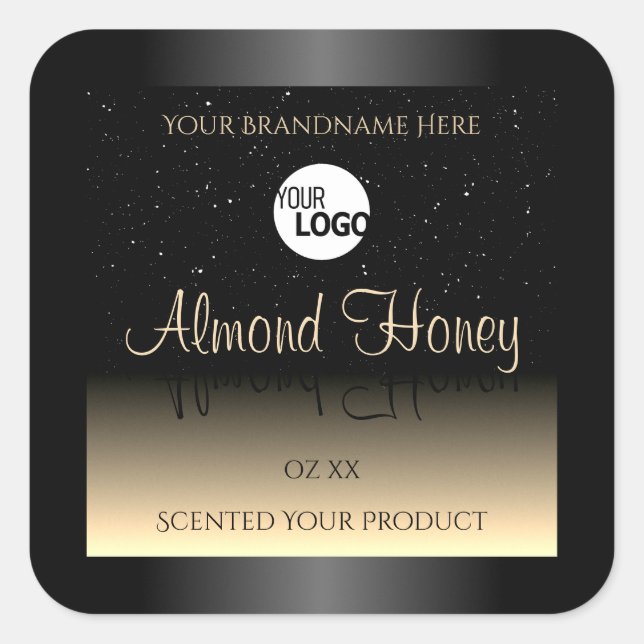 Logotipo brilhante da etiqueta do produto Elegante (Frente)
