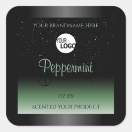 Logotipo brilhante de etiquetas de produto preto e