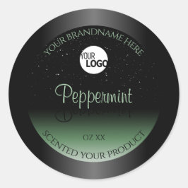 Logotipo brilhante de etiquetas de produto preto e