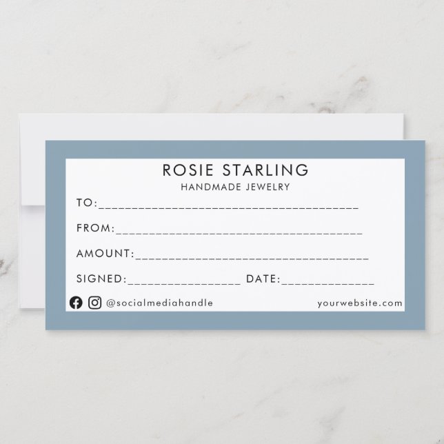 Logotipo Cardíaco Gem Comercial Dusty Blue (Verso)