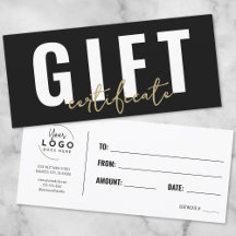 Logotipo Certificado de Presente Comercial Script 