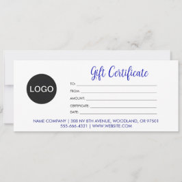 Logotipo & Chic Script, Certificado de Presente Em