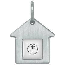 Logotipo Circular com Nome e Pegada de Pata