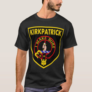 Logótipo Clan Kirkpatrick LARGE em camiseta preta