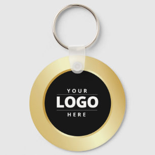 Logotipo comercial Código QR Dourado Chaveiro de f