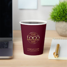 Logotipo comercial da empresa na moda Burgundy