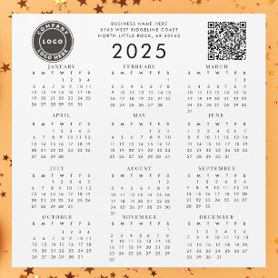 Logotipo comercial Empresa QR Código 2025 Calendár