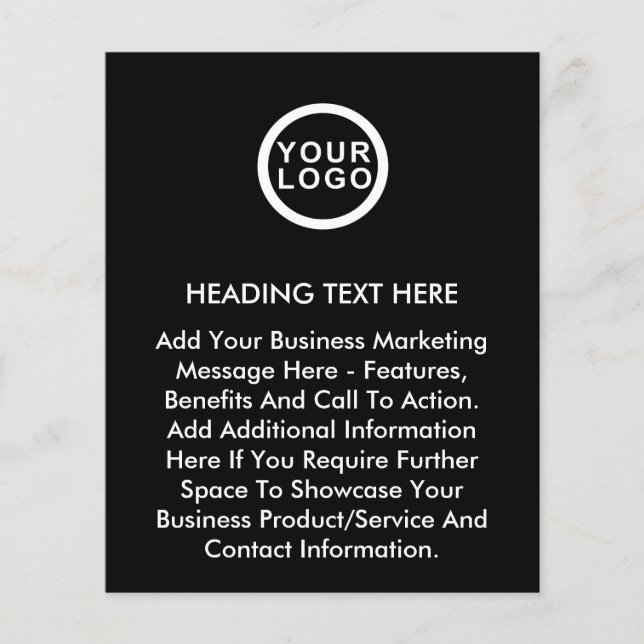 Logotipo comercial Folheto de Promocional Impressã (Frente)