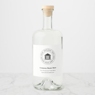 Logotipo comercial   Nome   Etiquetas de Garrafa d