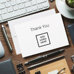 Logotipo comercial Obrigado Cartões Orçamento Amig<br><div class="desc">Logotipo simples para empresas, obrigado a placas em um design com orçamento amigável com modelo de logotipo que você pode substituir pelo logotipo ou marca da sua própria empresa e obrigado que você escreve no lado do sacudir, que você pode personalizar ou deixar como mostrado. Obrigado os seus clientes, associados,...</div>