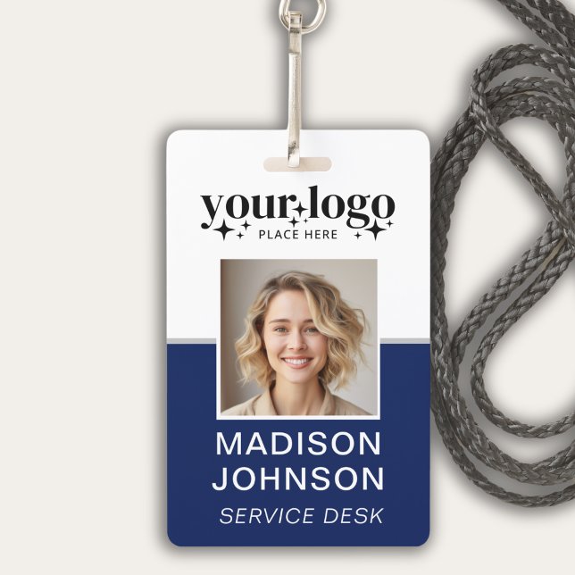 Logotipo comercial personalizado Crachá de foto az (Photo ID Employee Name Badge)