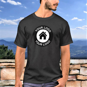Logotipo comercial personalizado e texto Camisa de