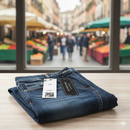 Logotipo comercial simples QR Código de exibição E