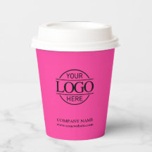 Logotipo Corporativo Moderno Rosa Intenso Empresa