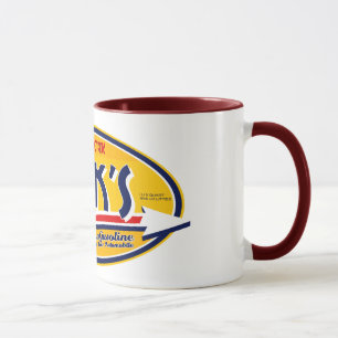 Logotipo da caneca da gasolina da "faísca"