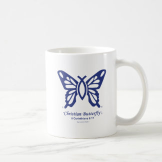 "Logotipo da caneca de café w/Navy da borboleta