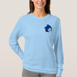 logotipo da ColliesWithoutBorders em camiseta mang