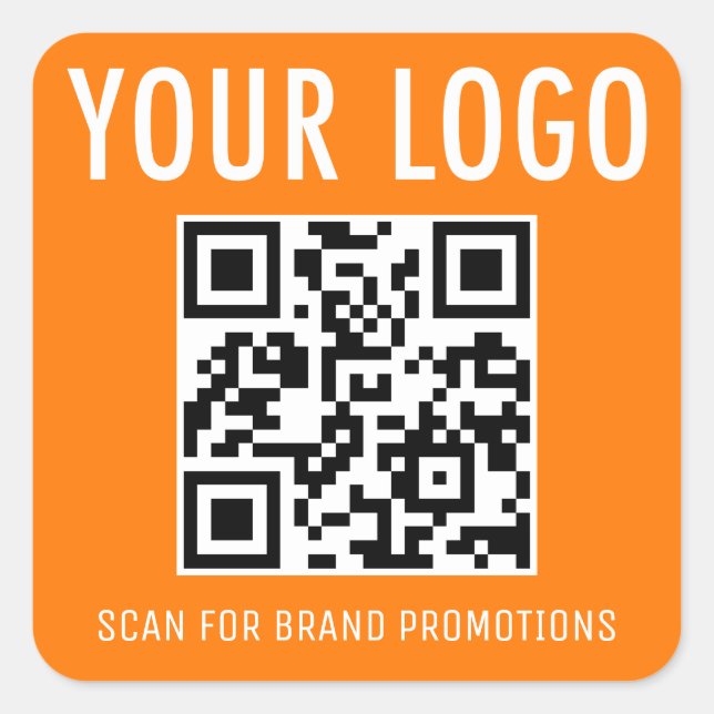 Logotipo da empresa 1.5 dos adesivos QR laranja ao (Frente)