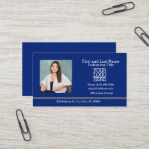 Logotipo da empresa | Cartão de visita de Azul Fot