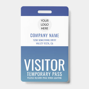 Logotipo da Empresa Crachá de Visitante ID