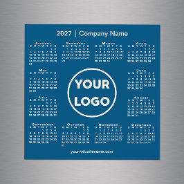 Logotipo da Empresa de Calendário Moderno 2027 Ímã