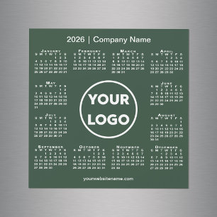 Logotipo da Empresa do Calendário de 2026 em Ímã V