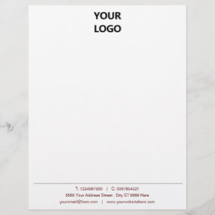 Logotipo da Empresa Texto Papel Timbrado Exemplo