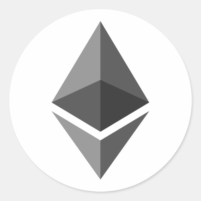 Logotipo da Ethereum ETH | Adesivo (Frente)