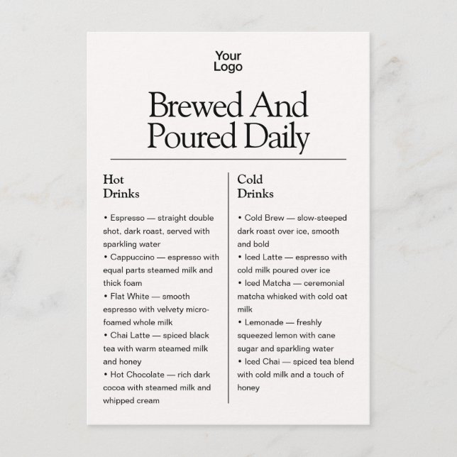 Logotipo da Lista Retro 4 Branco Marfim Menu de Ne (Frente)