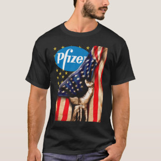 Logotipo da Pfizer e Camisa de Sinalizador da Amér