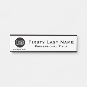 Logotipo da Sua Empresa Placa de Porta de Escritór