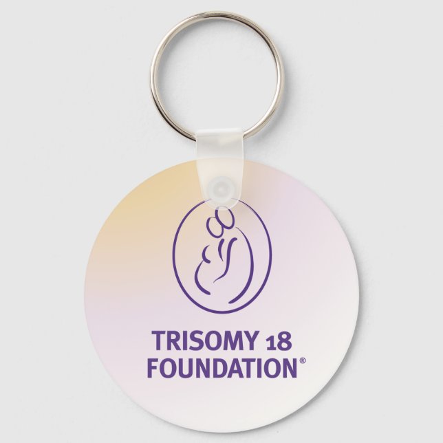Logotipo da Trisomy 18 Foundation - Chaveiro multi (Frente)