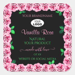 Logotipo das etiquetas de produto preto Elegante r