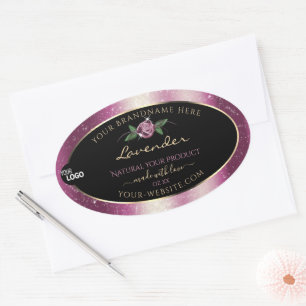 Logotipo das etiquetas do produto Floral preto com