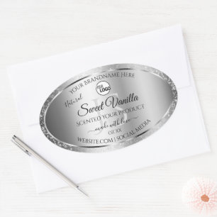 Logotipo das etiquetas do produto Modern Silver Gl