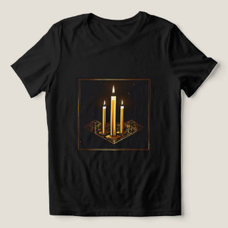 Logotipo das velas Shabbat T-SHIRT