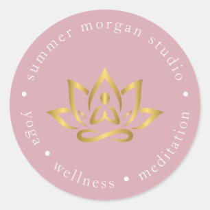 Logotipo de adesivo de estúdio de Yoga Neutro