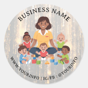 Logotipo de Adesivo para Creche Elegante Agradec