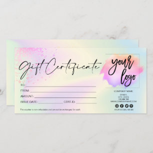 logotipo de adição de certificado holográfico mode