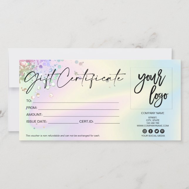 logotipo de adição de certificado holográfico mode (Frente)