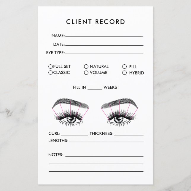Logotipo de adição de registro do cliente Lash (Frente)
