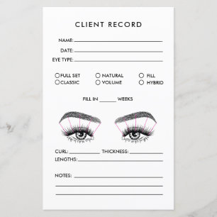 Logotipo de adição de registro do cliente Lash