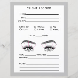 Logotipo de adição de registro do cliente Lash