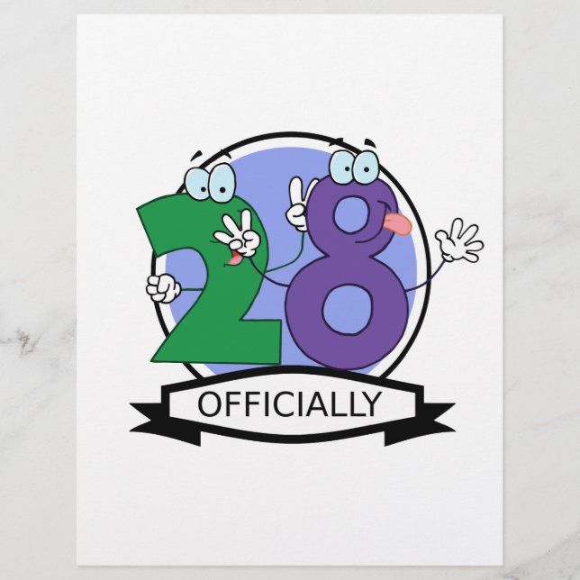 Logotipo de aniversário de 28 anos (Frente)